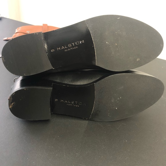 Halston Heritage Barbara Black Brown Riding Boot 6 - Picture 11 of 11